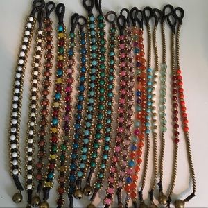 Bohemian hand woven brass beaded bracelets